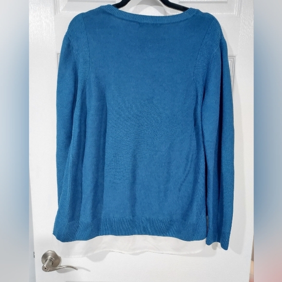 Hilary Radley Blue Crew Neckline Long Sleeve Sweater in Size XL - Picture 13 of 14